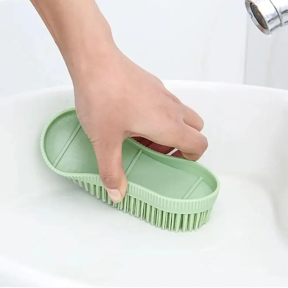 Colorful Horse Grooming Brush Equestrian Massage Tool Silicone Horse Accessories for Effective Cleaning Care Hard Bristle