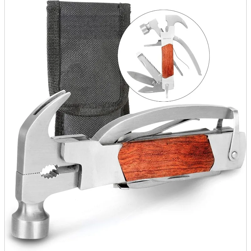 

12913 Premium 14-in-1 Hammer Multi Tool, Multipurpose Tool For The Home, Camping Equipment, And Work, Hammer, Pliers,