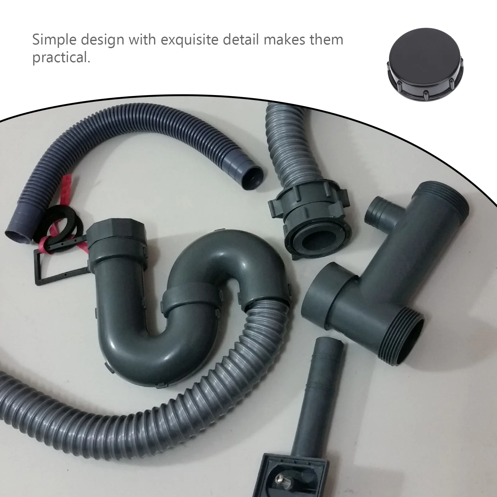 6pcs Drainer Caps Thickened Drainage Covers Durable Plastic Plug For Kitchen Drainpipe Waste Processor Household Use