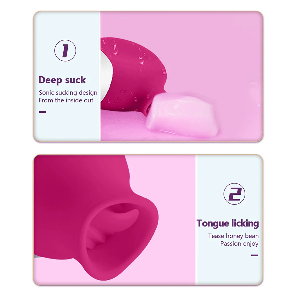 2 في 1 اللسان لعق البظر مصاصة هزاز للنساء Cilt الحلمات مص محفز الإناث معدات الاستمتاع واللعبة الجنس للنساء