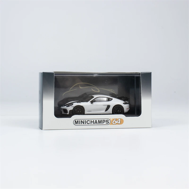 Minichamps 1/64 Porsche Cayman GT4 RS modèle de voiture moulé sous pression bureau affichage statique voitures modèle Simulation Collection voiture garçon jouet cadeau