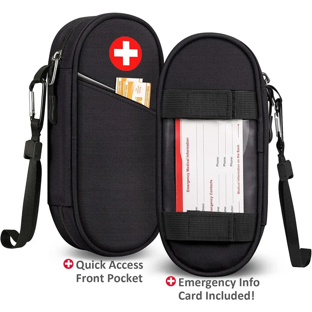 Organizer Bag Outdoor Insulated Travel Medication with Survival Kit and EpiPens Pouch for Emergency Medical Supplies