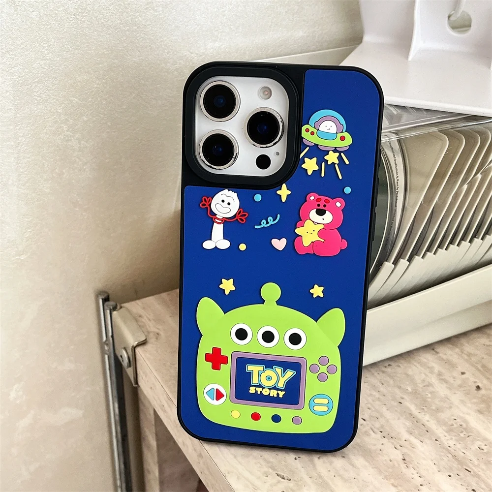 الكرتون الغريبة لعبة وحدة التحكم موضوع جراب هاتف آيفون 16 15 14 زائد 12 13 Mini 11 Pro XS Max XR X 16e حماية الغطاء الخلفي