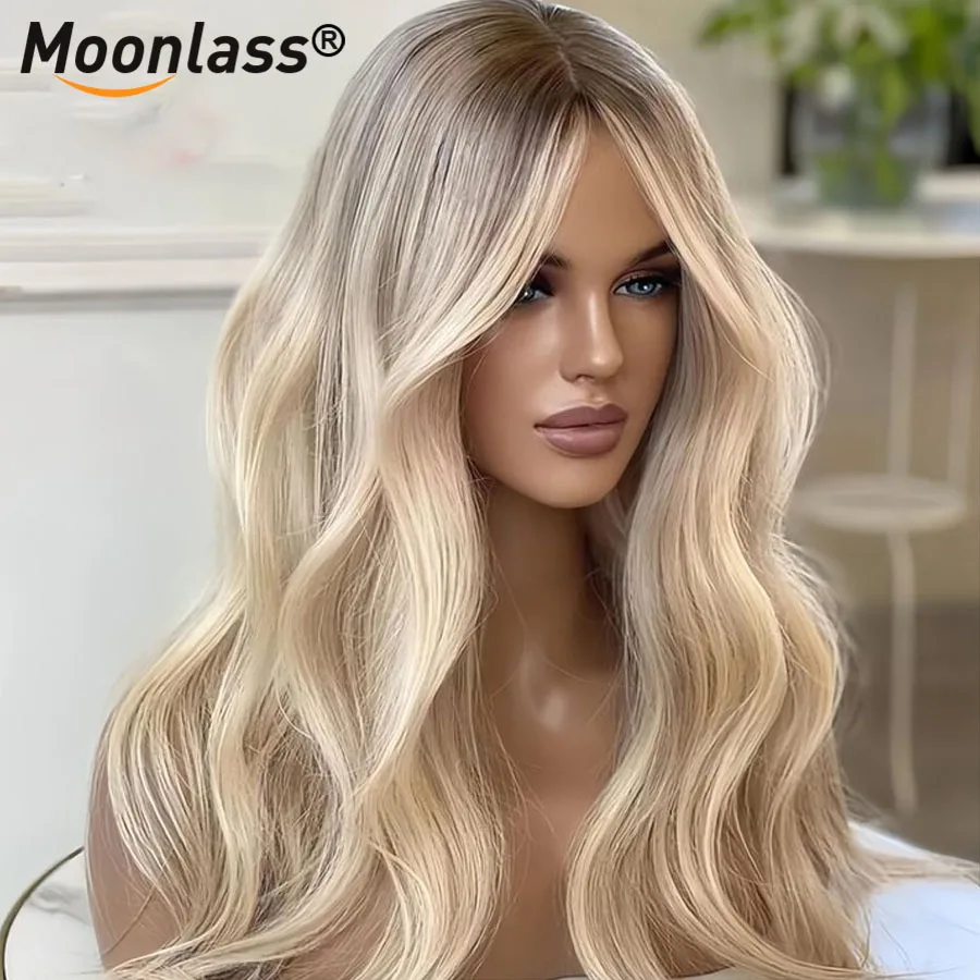 Honey Blonde Body Wave Wigs 100% Human Hair For Women 180 Density Natural Hairline Remy Wigs Preplucked 13x4 Lace Frontal Wigs