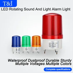 Led Color Sound And Light Alarm Light Lte-1101J Rotary Warning Light 12V/24V/220V/380V Strobe Alarm