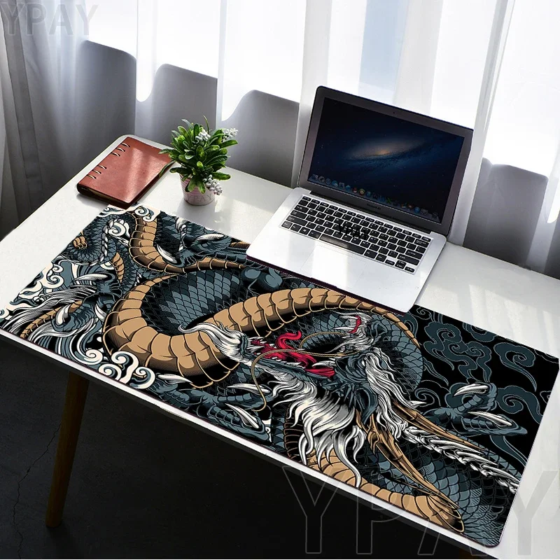 Drago cinese Tappetini per mouse da gioco Tappeto da scrivania Tappetino per mouse per giocatori Tappetino per mouse grande Tappetini per tastiera Tappetino per mouse di design 900x400