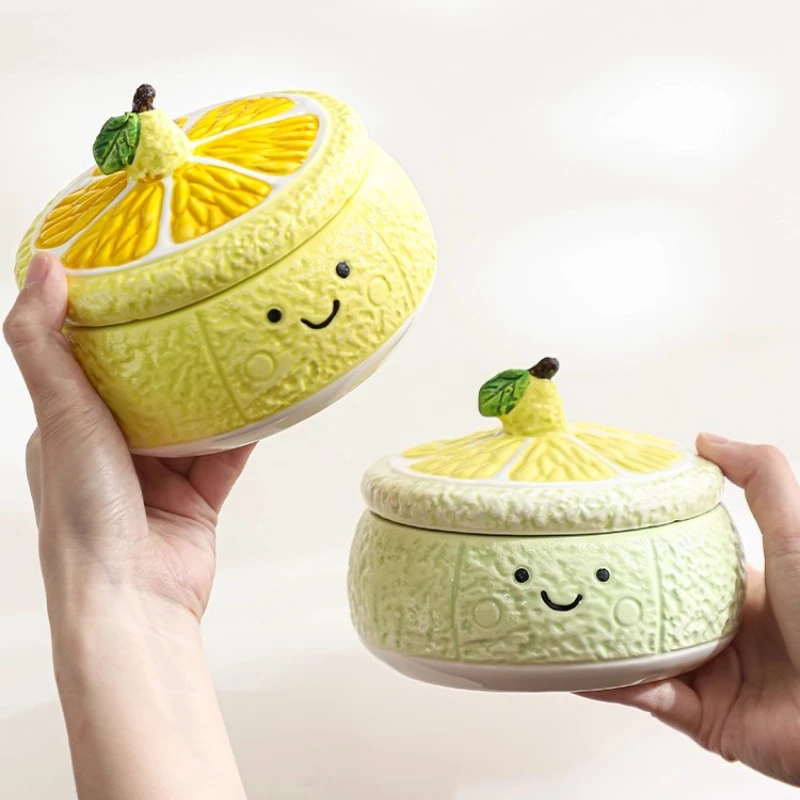 

Creative Summer Limited Edition Cute Lemon Ceramic Ashtray Home Decoration Ornament Hotel Ashtray Gift