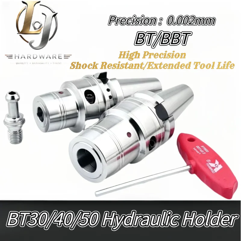 High Precision Hydraulic Tool Holder BT30-BT50 PHC06-PHC32 Collet Chuck Shank Shockproof Extend Tool Life CNC Machining Center