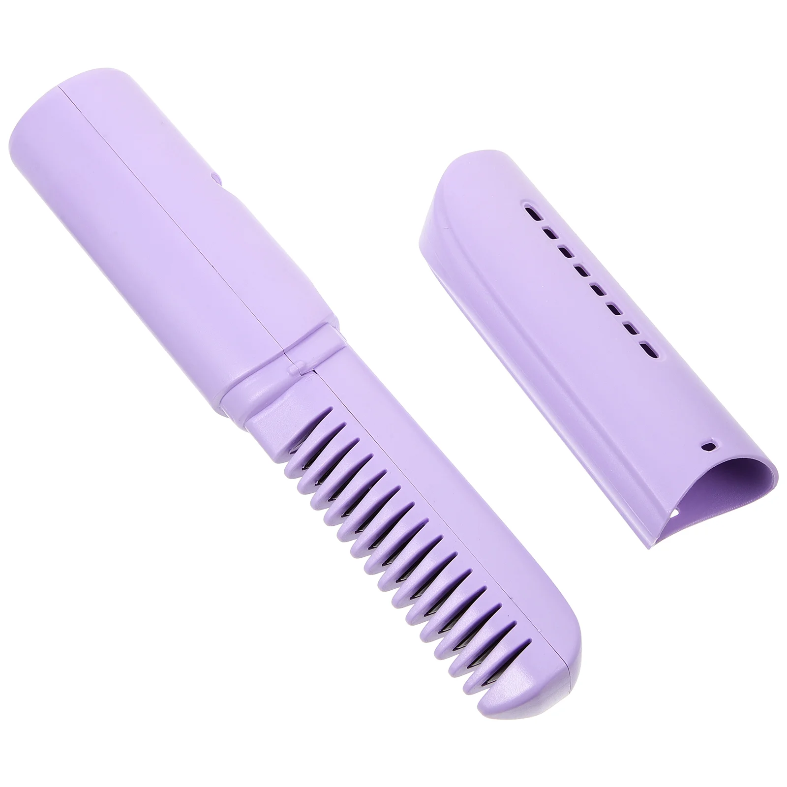 

USB Hair Straightening Comb Cordless Straightener Brush for Women Hot Mini Portable Aluminum Head Travel