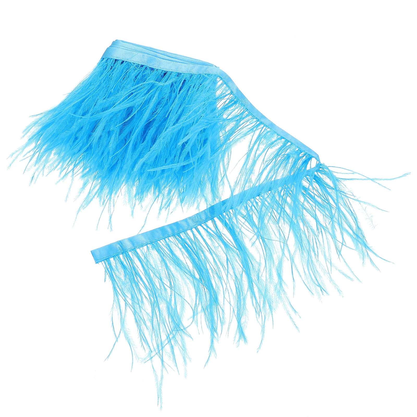 

Ostrich Plume Fringe Ribbon for Crafts Sewing Clothes Wedding Accessories DIY Strips Elastic Band Practical Shoe Bag