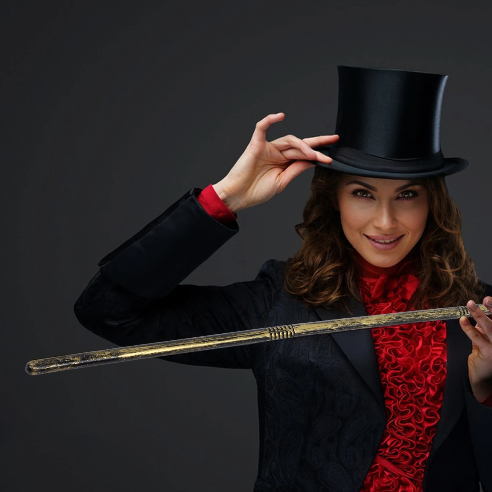 

Plastic Dance Cane Crutch For Kids Adults Halloween Cosplay Party Props Magician Costume Stage Performance Jazz Belly Dancing