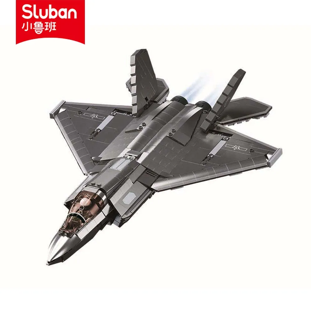 Sluban Building Block Toys Military B1186 1/44 J35 Stealth Fighter 838PCS Bricks Compatible With Leading Brands Construction Kit
