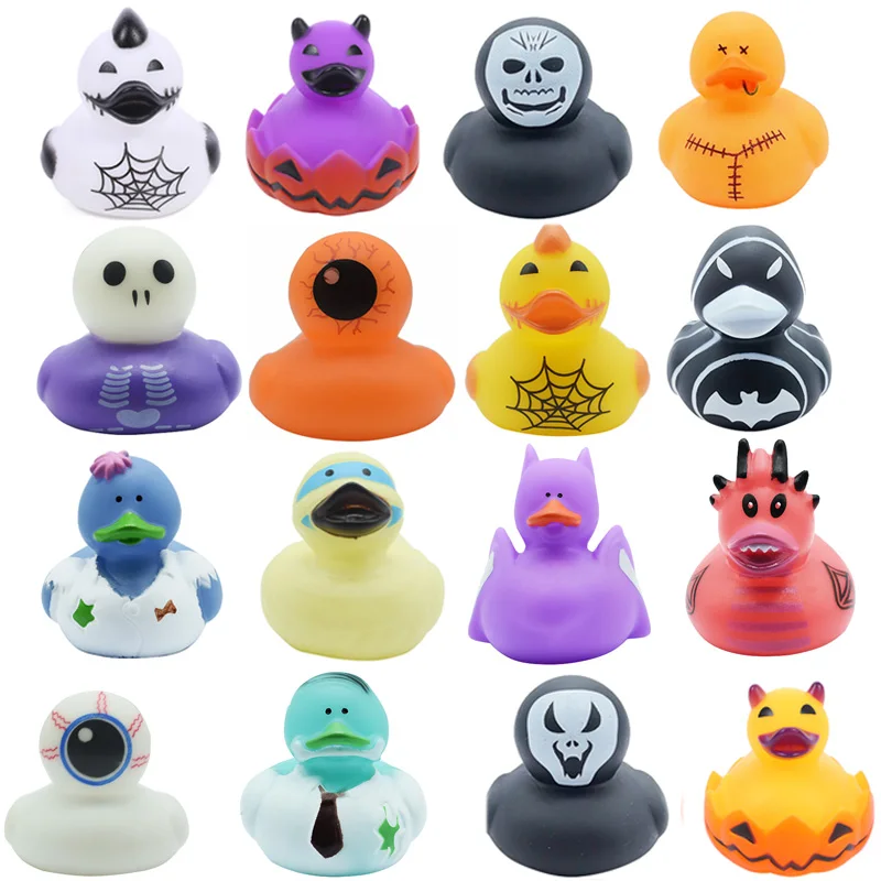 24pcs Halloween Rubber Duck Toys Floatable Durable and Adorable for Kids Perfect for Parties and Gifts