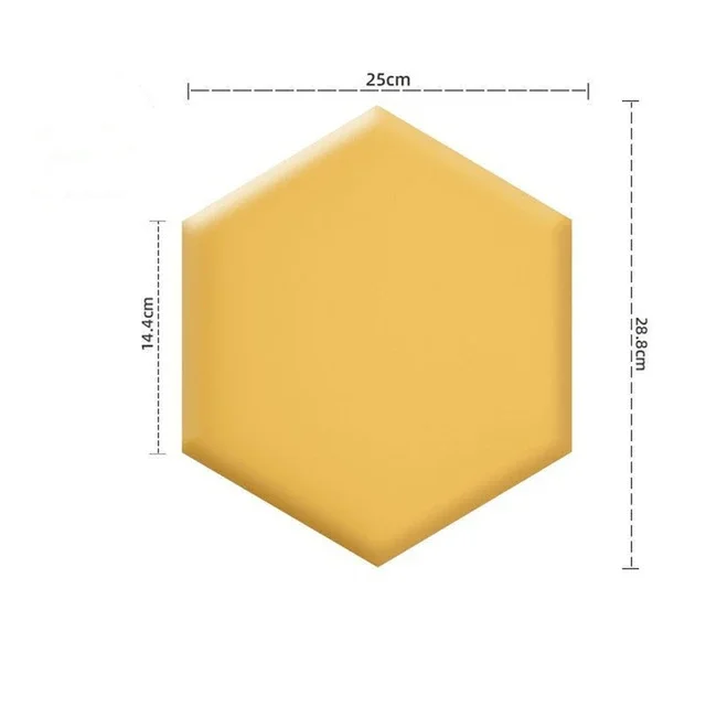 1PC zeshoekig zelfklevend bedhoofdeinde Scandinavische stijl kamer decor hoofdbord wandpaneel