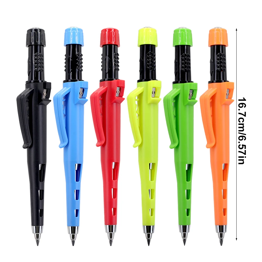 55mm Long Head Carpenters Pencil Set with 100leads, 2.8mm Deep Hole Woodworking Marking Pencils Architects Drawing Tool view 6