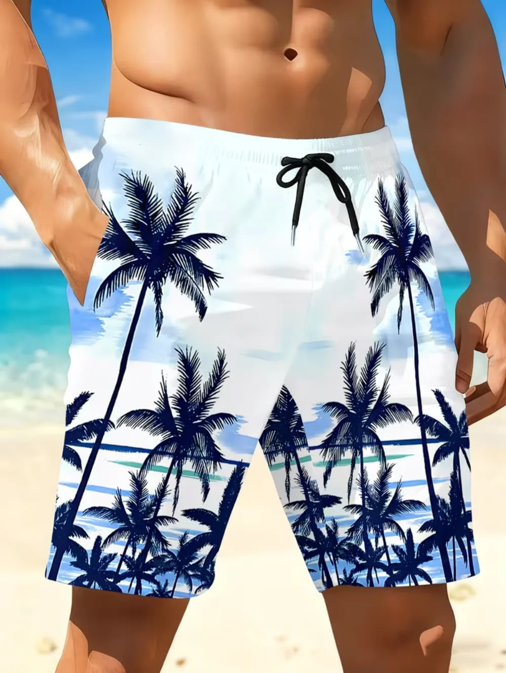 

Vintage Plant 3D Printed Board Shorts Mens Palm Graphic Short Pants Summer Hawaiian Breathable Swim Trunks Kids Loose Ice Shorts