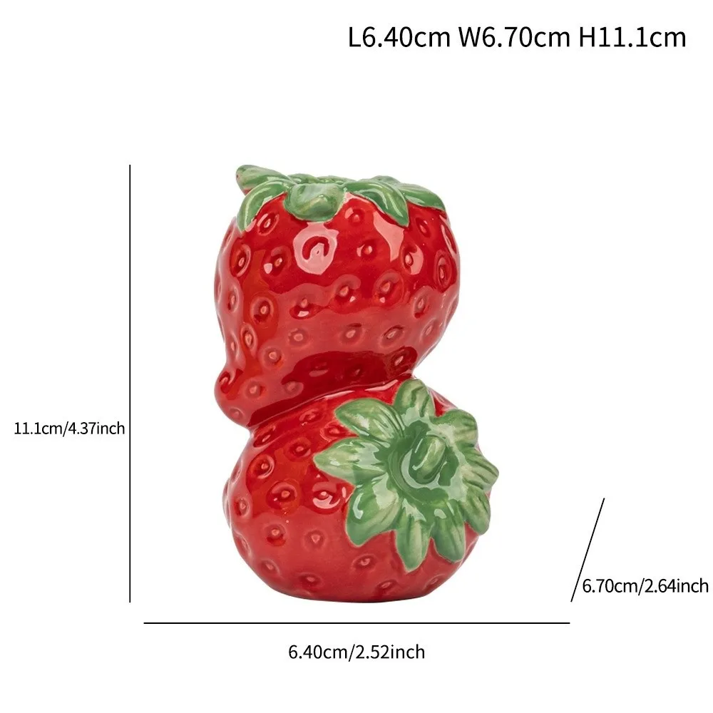 New Ceramic Fruit Candle Holder Desk Ornament Orange Lemon Strawberry Candlestick Unique Style Candle Rack Tabletop Decor