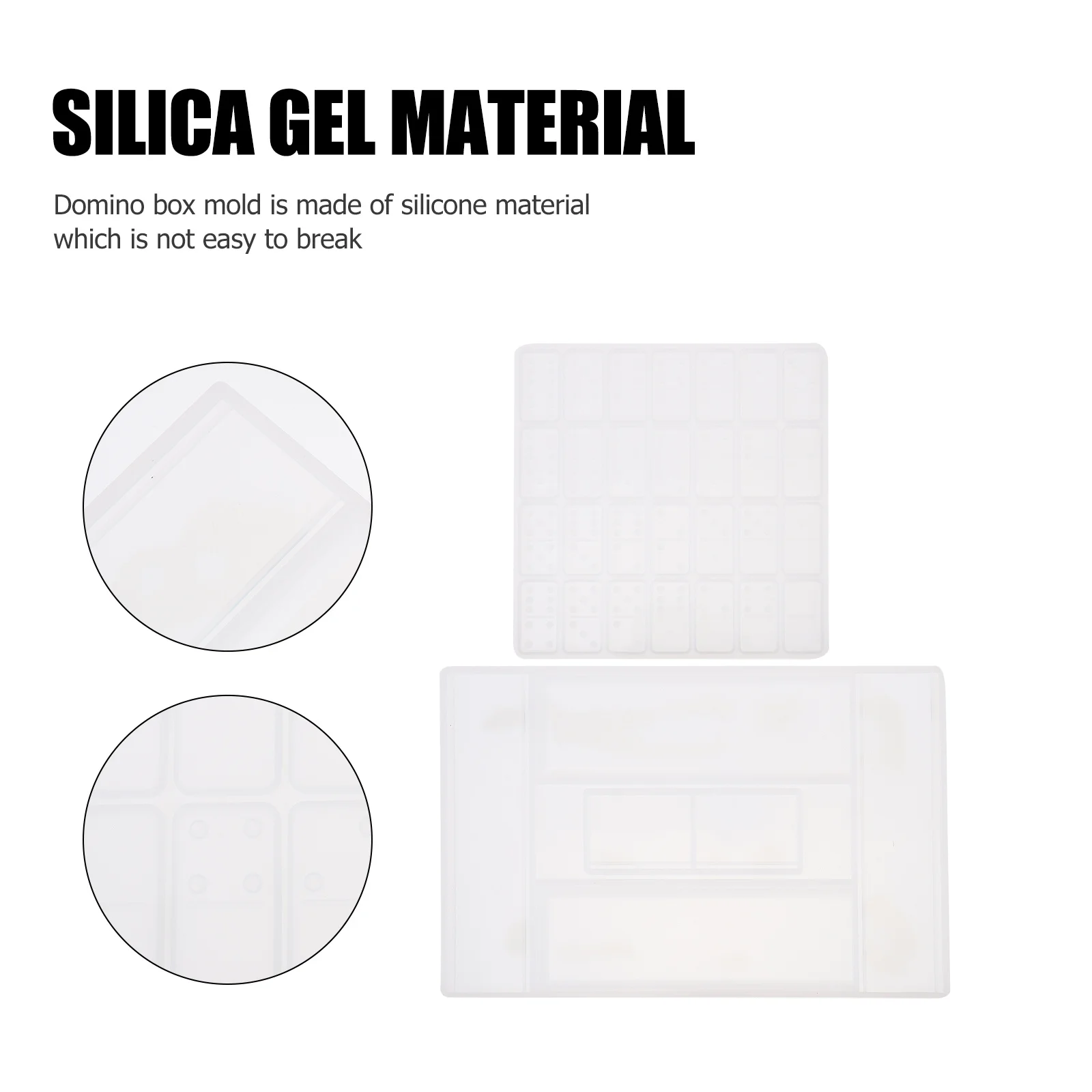 

2pcs Silicone Domino Box Mold Diy Craft Making Storage Holder For Epoxy Resin Art Handmade Jewelry Accessory Mould