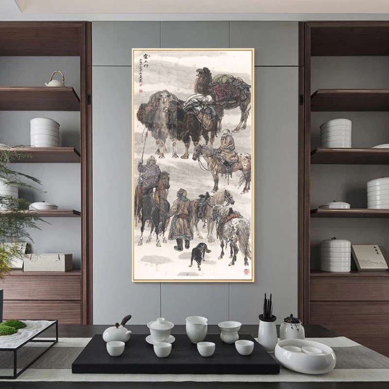 Abstract Vintage Horse Canvas Painting Modern Animal Art Posters and Prints Wall Art Picture for Living Room Home Decor Unframed