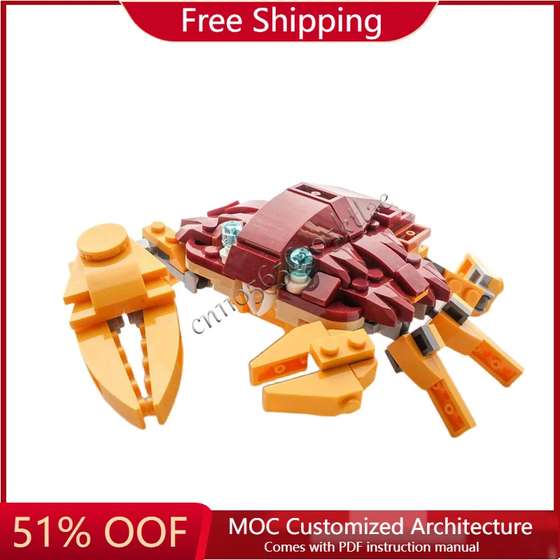 

183 PCS Fun and Dynamic Building Blocks Crab Building Blocks Model Assembly Toy Assembly Display Toy Birthday Gift For Children