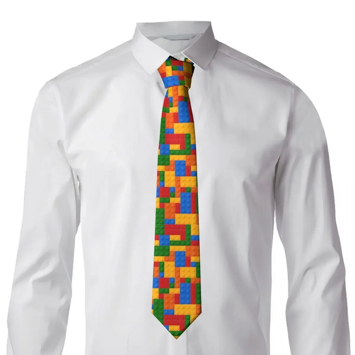 

Building Blocks Tie Toy Pieces Daily Wear Party Neck Ties Adult Cool Fashion Necktie Accessories Great Quality Custom Collar Tie