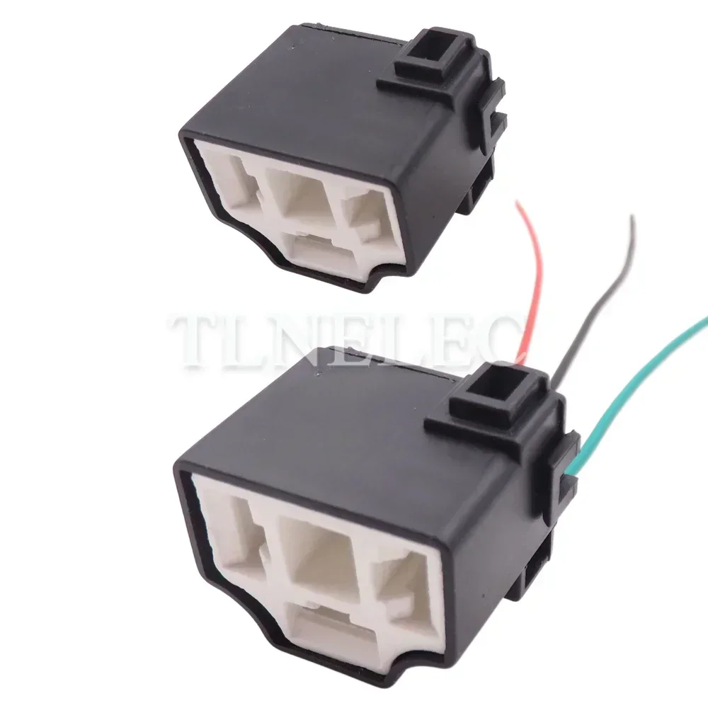 3 Pin Way Automotive Headlight Wiring Cable Connector With Wires Car High Current Unsealed Sockets H4-2B