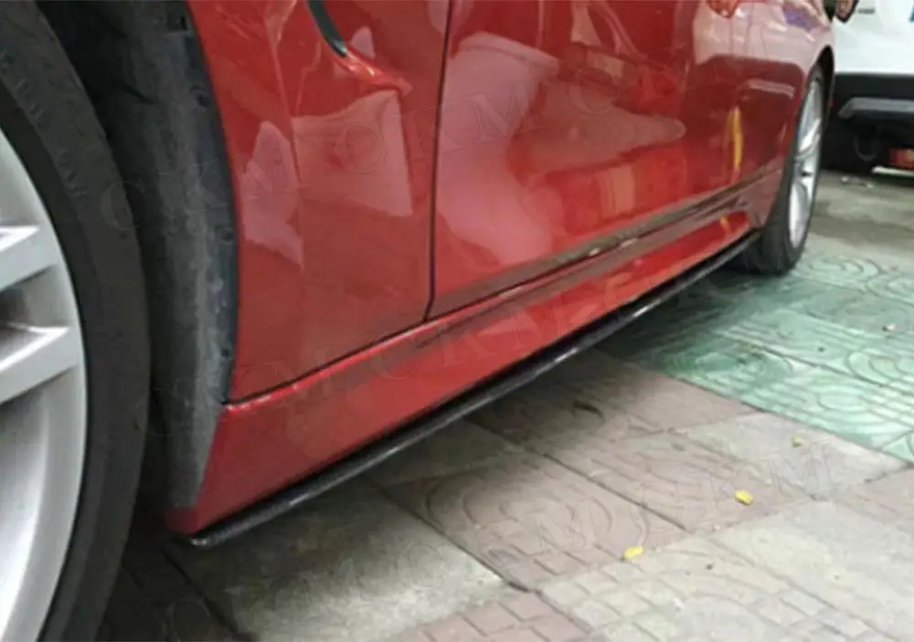 

Carbon Fiber Side Skirts Bumper Cover Protector For BMW 3 Series F30 2012-2018 Body Kits ABS Gloss Black Material