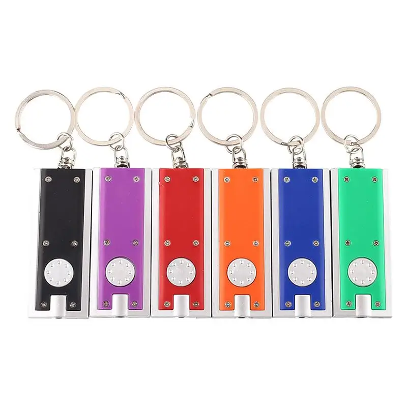 1pc Mini LED Keychain Flashlight Key Chain Keyring Light Lamp Torch Search Outdoor Astigmatism Light Led Flashlight 5 Colors