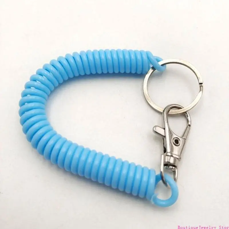 E1PE Spring Keychain Secure Jewelry Suitable for Keys Gyms Pools and Beaches