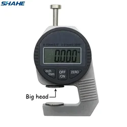 Shahe Portable Mini Precise Digital Thickness Gauge Meter Tester Micrometer Thickness Big Head 0 - 12.7 mm