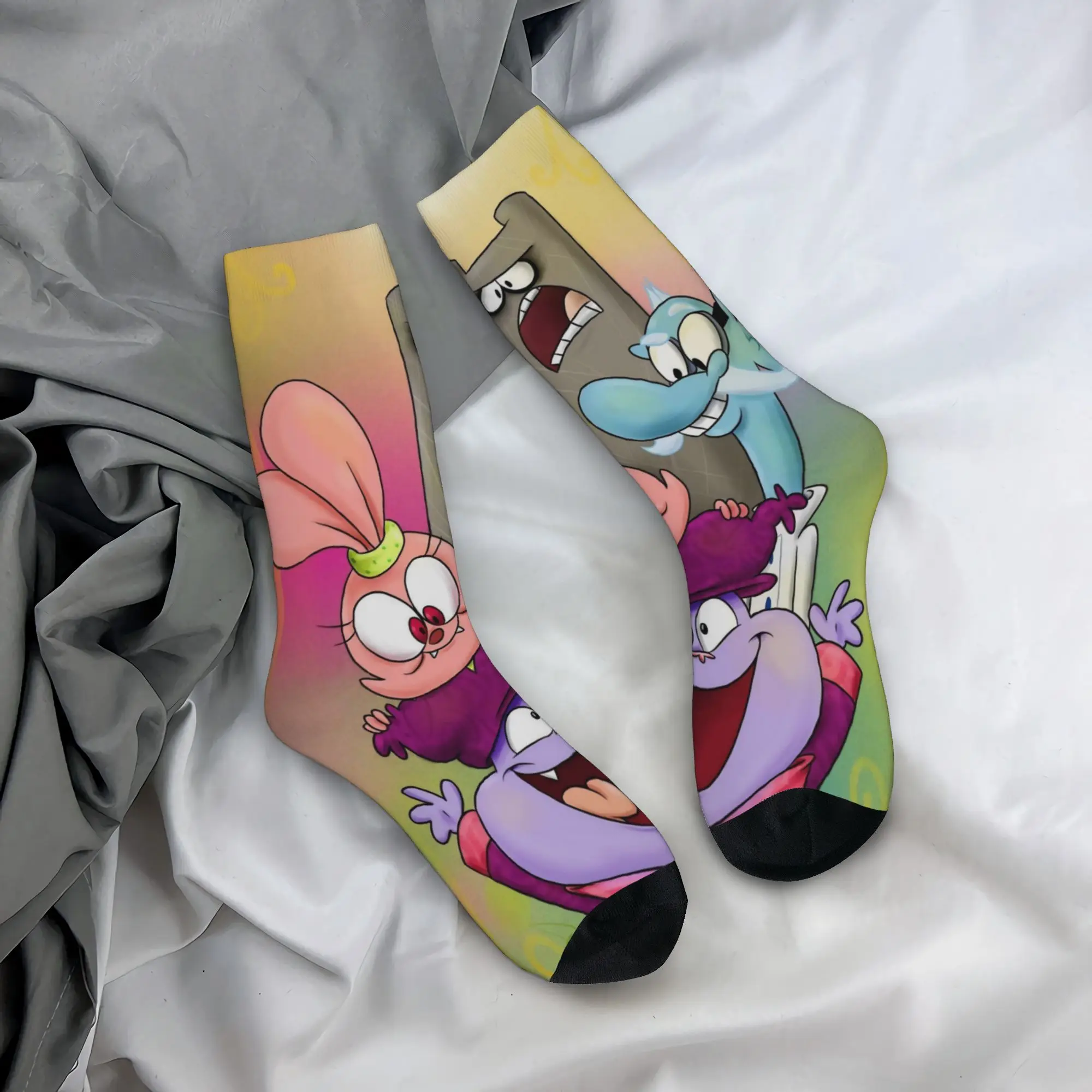 Men Women Mordecai And Rigbys Regulars Shows Socks Super Soft Funny Happy  Socks Novelty Merchandise Middle Tube Crew Socks