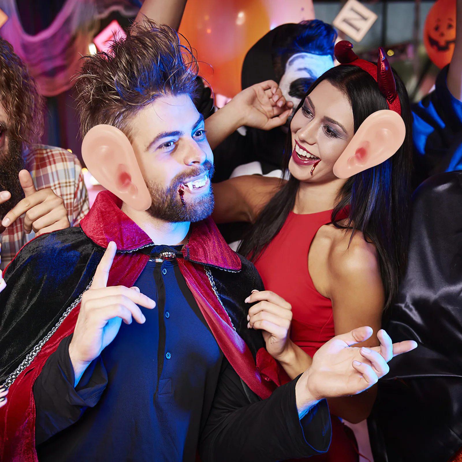 Para Uszu Dekoracyjnych na Halloween, Rekwizyty Imprezowe, Dodatek do Kostiumu, Tajemnicze, Świąteczne, Zabawne, Do Noszenia, na Drzwi, Ścianę