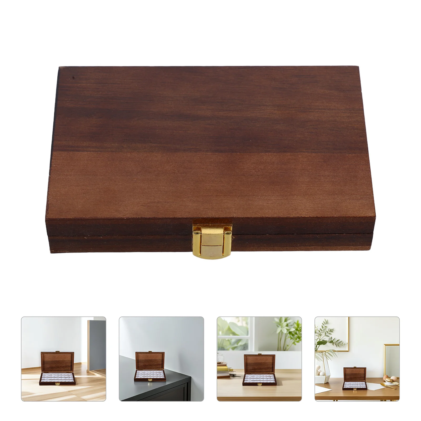 1 مجموعة 36-مقصورة المحمولة خشبية لوحة ألوان مائية صندوق للسفر في الهواء الطلق اللوحة المدمجة حامل الصباغ مقلاة الطلاء الفارغة #1