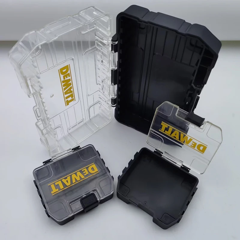 DEWALT ToughCase أسود متوسط/حافظة صغيرة 1-مقصورة صغيرة من البلاستيك أجزاء صغيرة منظم صندوق أدوات الإغلاق الآمن