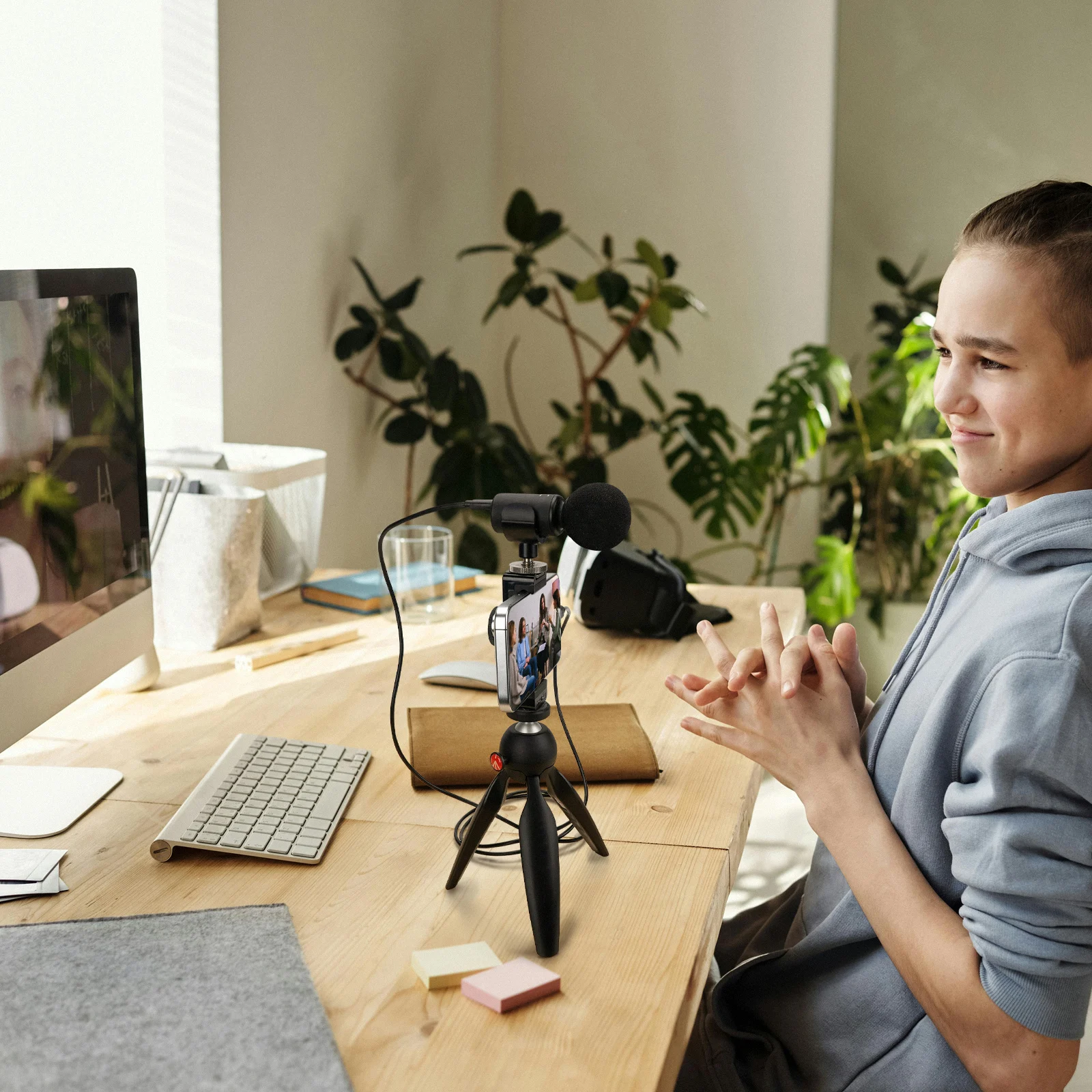 كابل ميكروفون Geekria for Creators Micro USB إلى USB C بطول 4.9 قدم / 1.5 متر، متوافق مع Shure MV7، MV88+، MV5، MV51