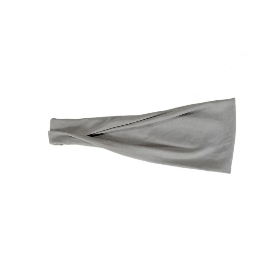 Stretch Fabric Sports Headband Sweat Absorbent Soft Touch Workout Headband Wide Band Twisted Design Yoga Headband