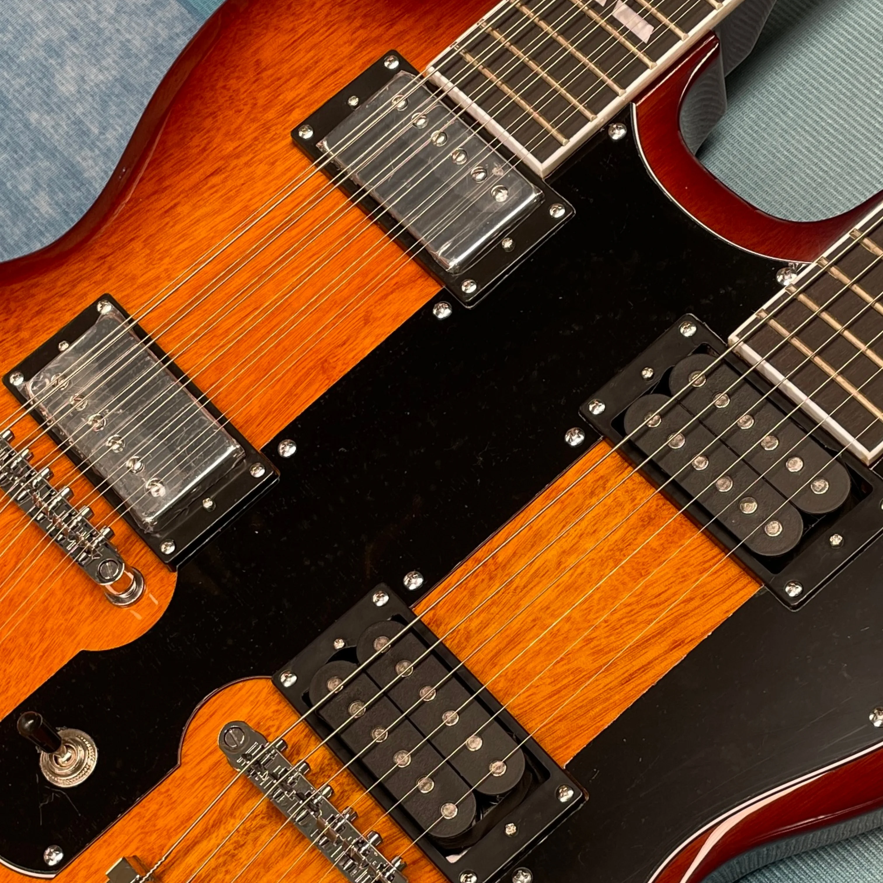 12+6 dual-head electric guitar, seamless tone switching for live performances guitars , collector's edition electric guitarra