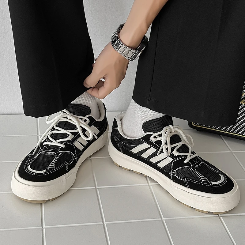 

Original New Large-sized, Flat, Low-top, Round-toe Lace-up Soft Fashionable Vulcanized Shoes From A Men's Skate Brand