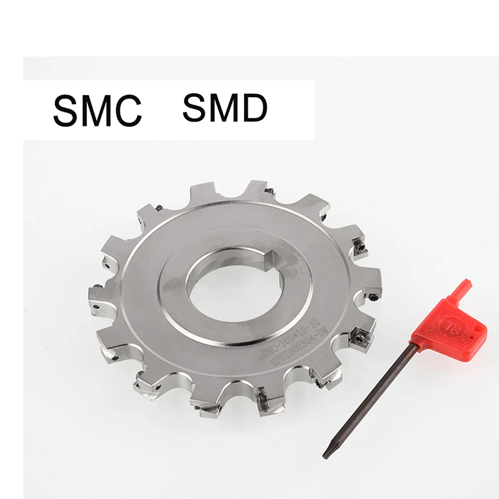 

SMD SMC T-slot Edge Disk Face Mill CNC Machining Lathe Center Milling Cutter Disks Tool holder Diameter 80/100/125/160mm