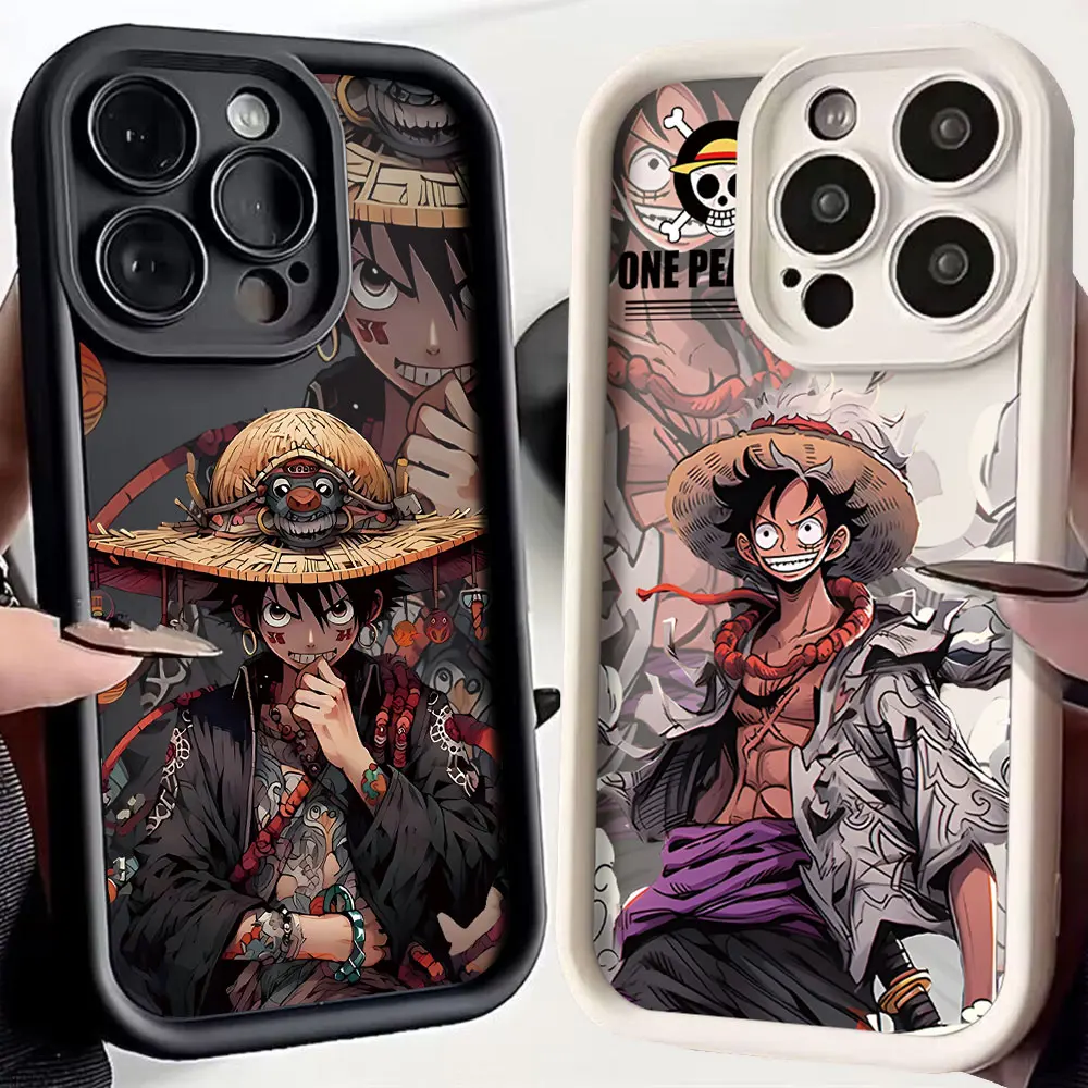 Anime One Pieces Luffys Phone Case for Samsung S25 S24 S23 S22 S21 S20 Note 20 FE Plus Ultra 5G Soft Silicone TPU Cover