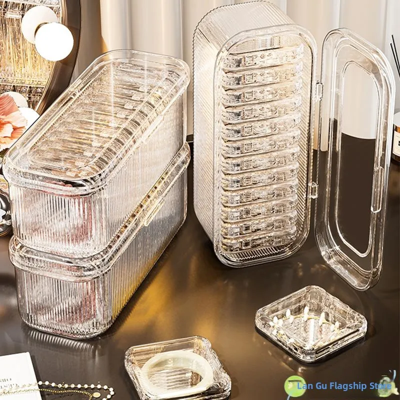 

Large Capaci Acrylic Crystal Bracelet Storage Box Anti-Oxidation Transparent Jewelry Box for Home Bedroom Organization