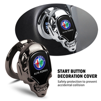 Car Ignition Start Switch Protective Cover Onekey Start Stop Button Cover Engine For Alfa Romeo Giulia Stelvio MiTo Tonale ALFA