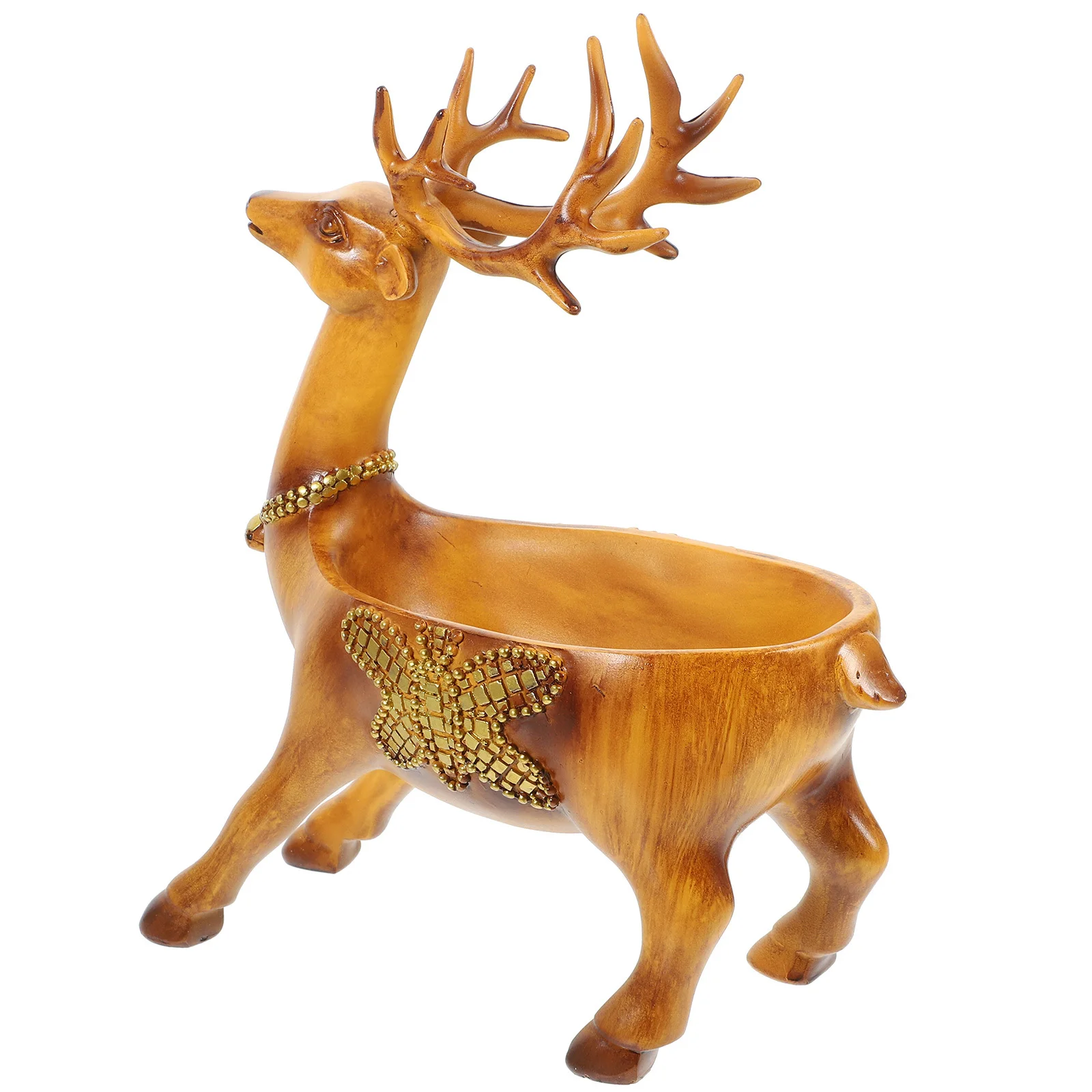Deer Shaped Resin Storage Box Key Organizer Sundries Container Home Office Decoration Resin Deer Statue Sundries Organizer Box