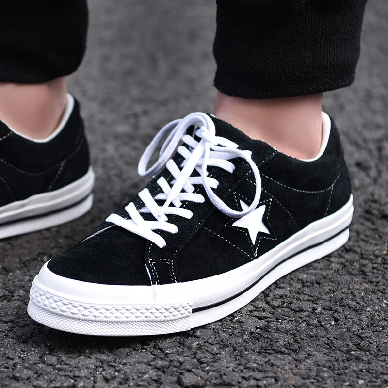 Converse One Star Low Top Sponge Bottom Non slip Lightweight Low cut Canvas Shoes for Men and Women