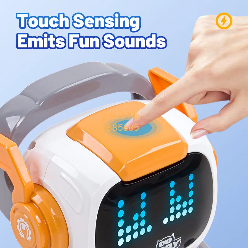 Multi função inteligente dança música elétrica rc robô brinquedo 2.4g demonstração automática sensor de toque iluminação colorida robô controle remoto