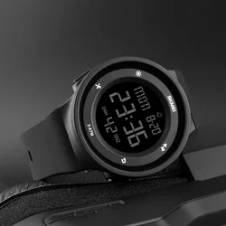 SKMEI-Montre numérique étanche pour homme et femme, montres-bracelets de sport confortables et simples, 2 temps, 1445