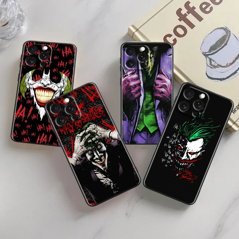 Villain The J-Joker Personality For Apple iPhone 16 15 14 13 12 11 XS XR X Pro Max Plus Mini Black Back Phone Case