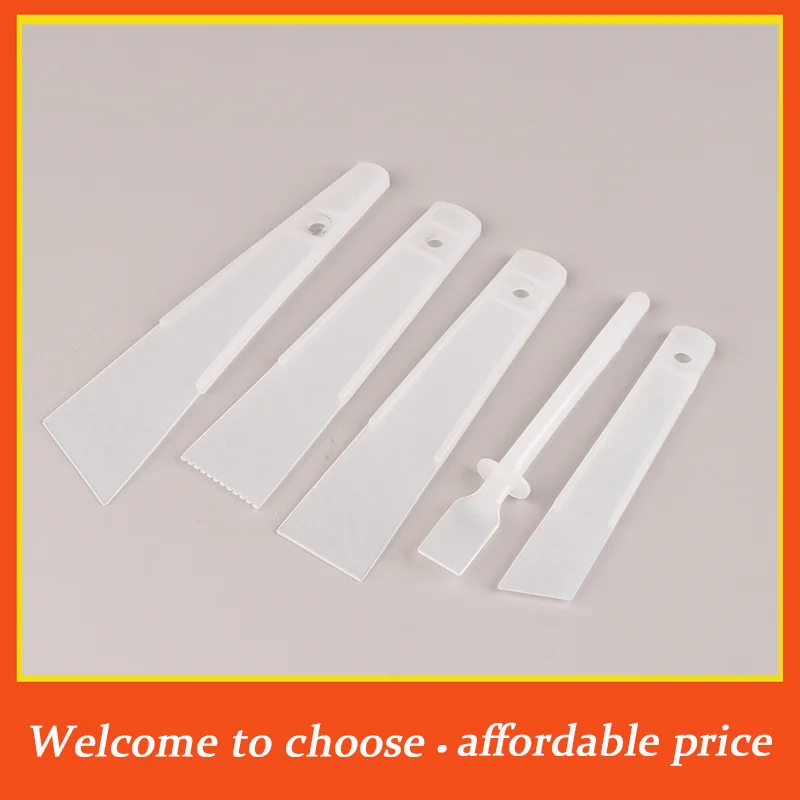 VP 5PCS new Leather Scraper Gumming Board DIY Handmade Leather Tools PP Practical Gluing Leather Accessories