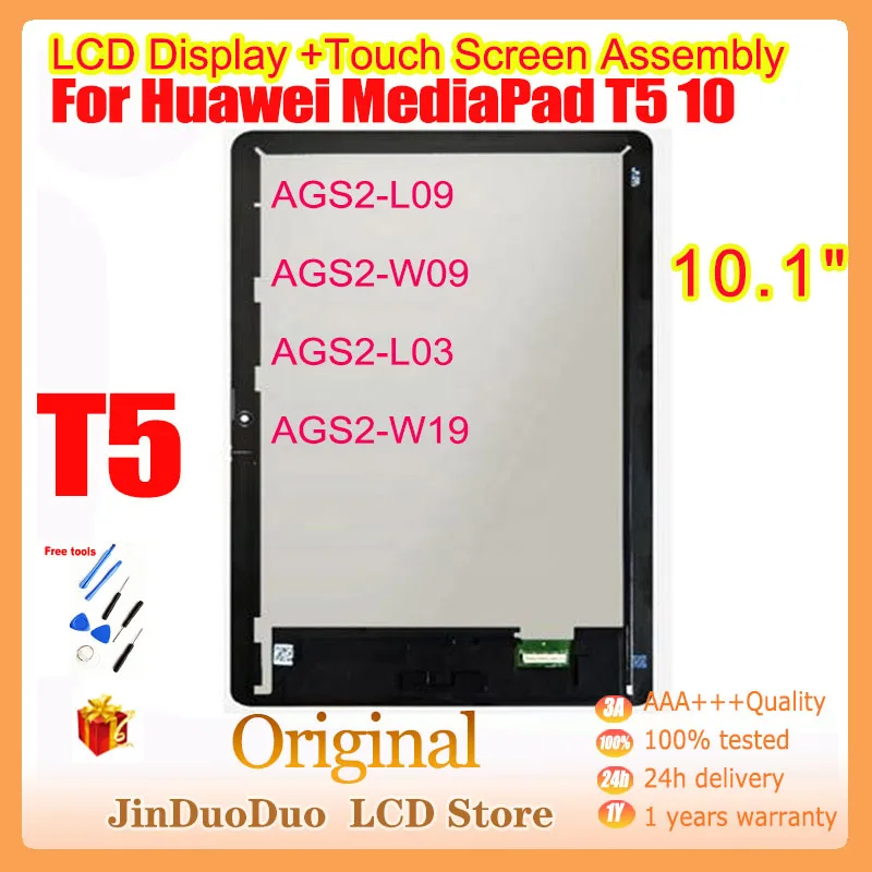 

10.1"Original For HUAWEI MediaPad T5 10.1 LCD Display Touch Screen Digitizer Assembly For Huawei T5 AGS2-L09 AGS2-W09 AGS2-W19