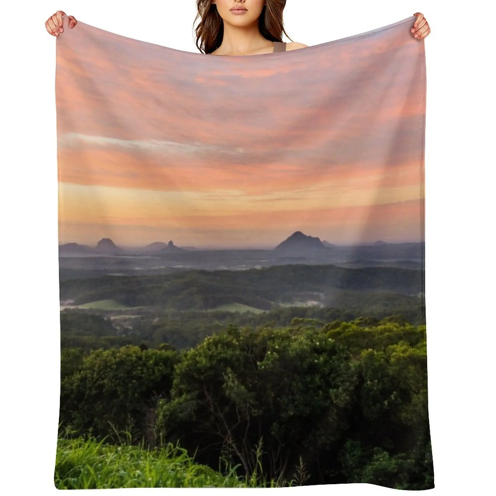 

Mountains at Sunrise Throw Blanket Quilt Decorative Throw Kid'S Nap Blankets